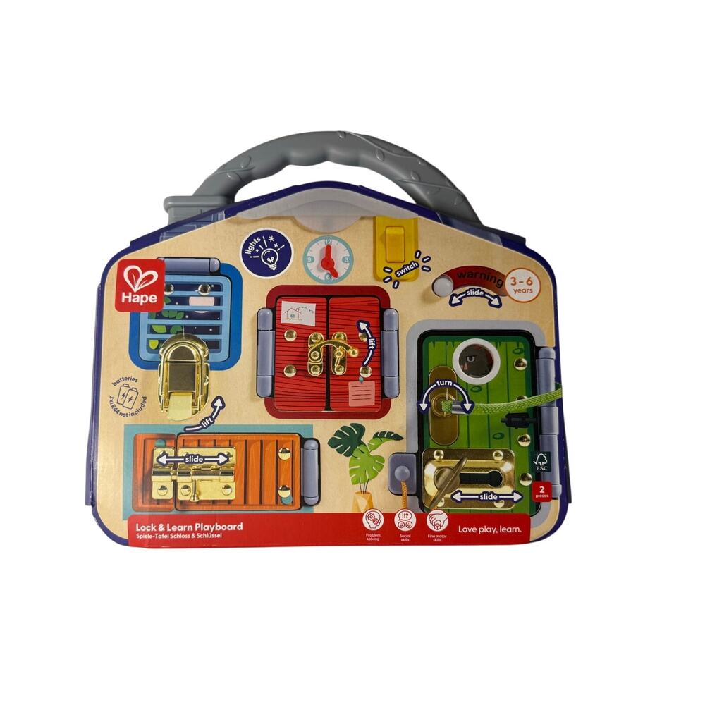 Toddler Hape Lock and Learn playboard